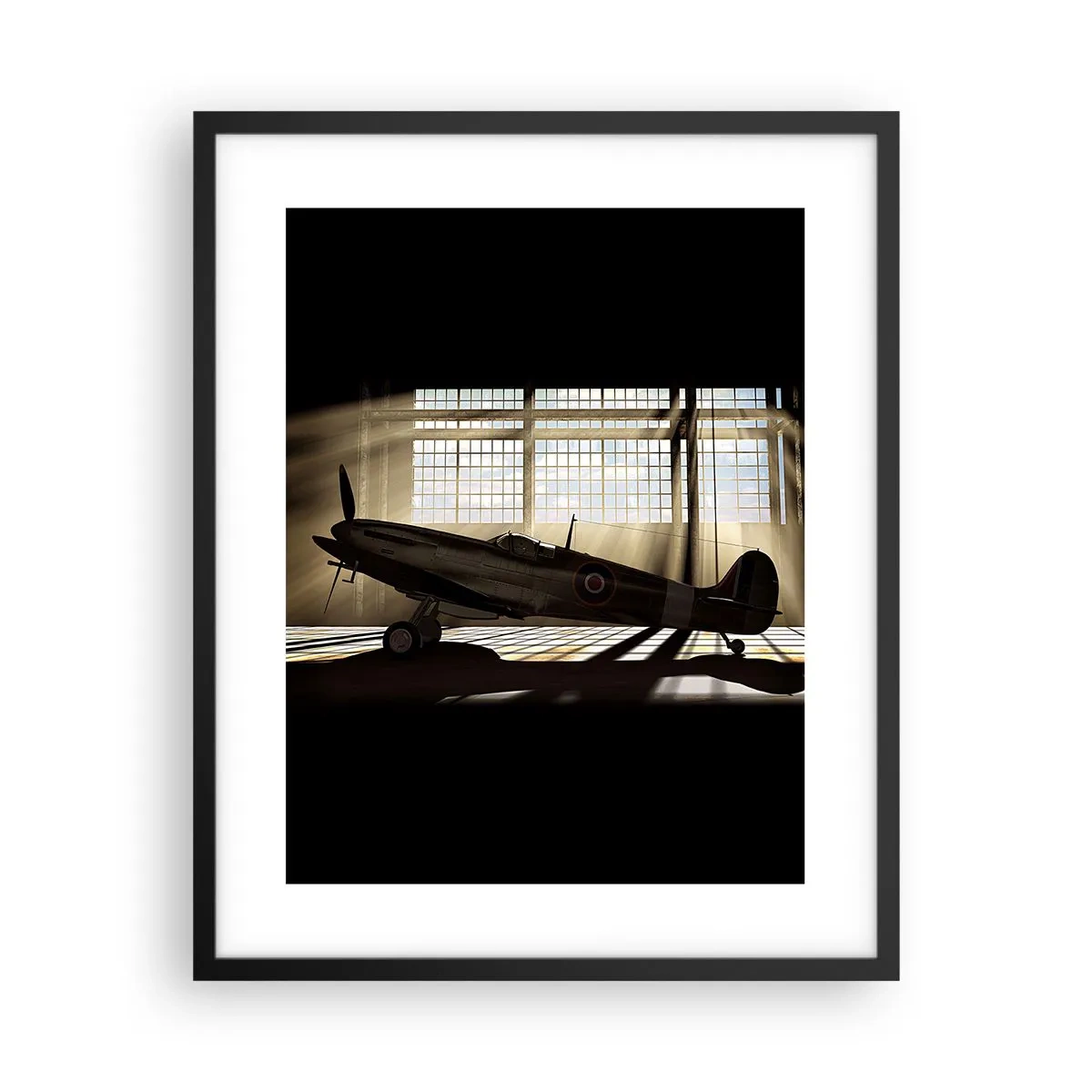 Póster en marco negro - El descanso del guerrero - 40x50 cm