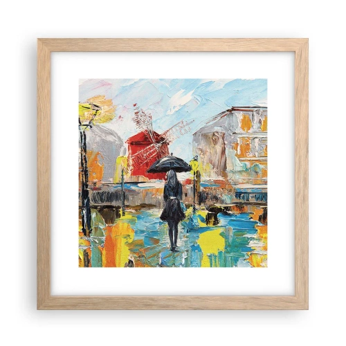 Póster en marco roble claro - Leyendas parisinas - 30x30 cm