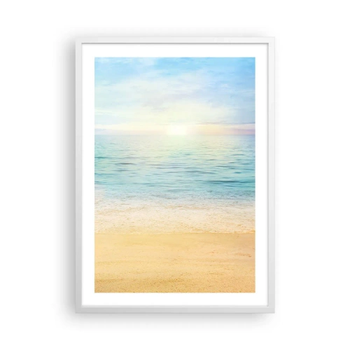 Póster en marco blanco - Gran cielo azul - 50x70 cm