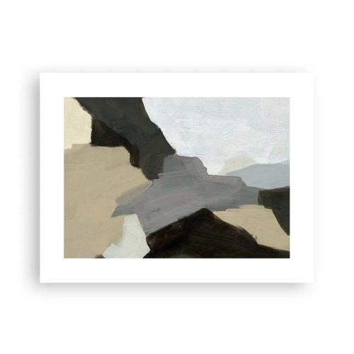 Póster - Abstracción: partes del gris - 40x30 cm