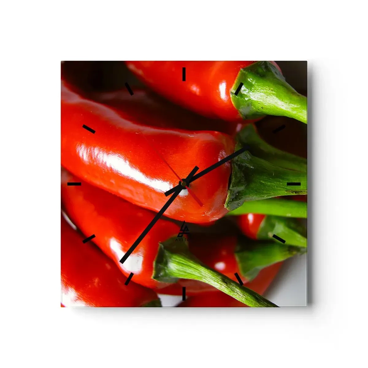 Reloj de pared - Reloj de vidrio - Jugoso, brillante, suave - 40x40 cm