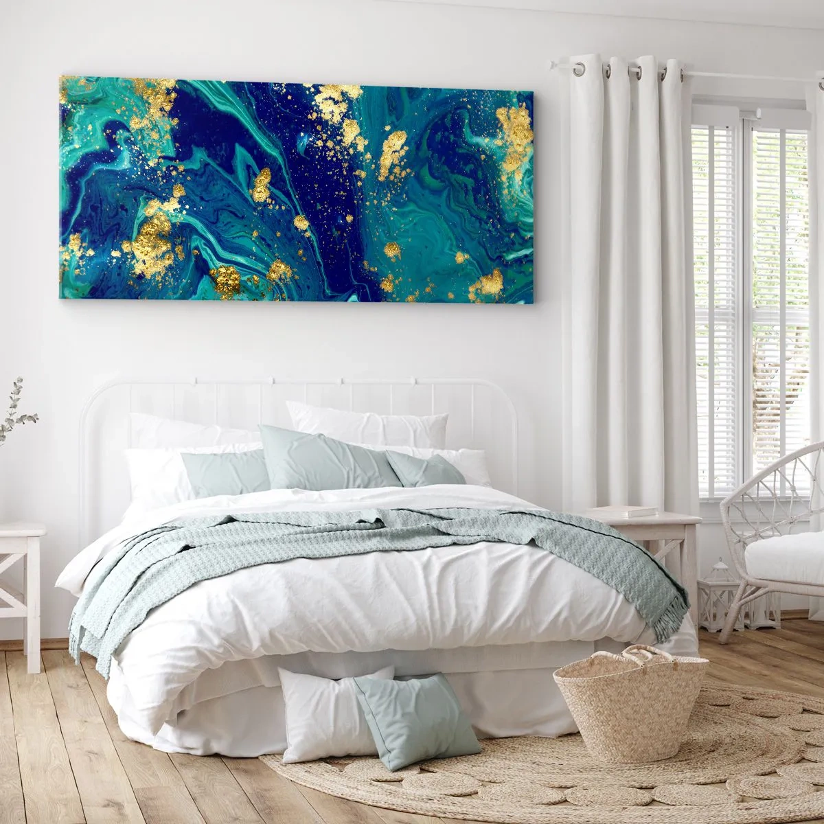 Cuadro sobre lienzo - Impresión de Imagen - Pétalos de sol - 100x40 cm