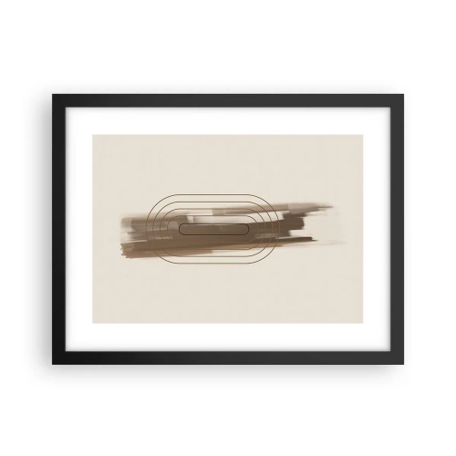 Póster en marco negro - Un soplo de gris - 40x30 cm