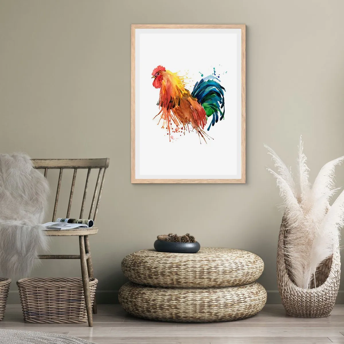 Póster en marco roble claro - Un manto real, un orgullo real - 70x100 cm