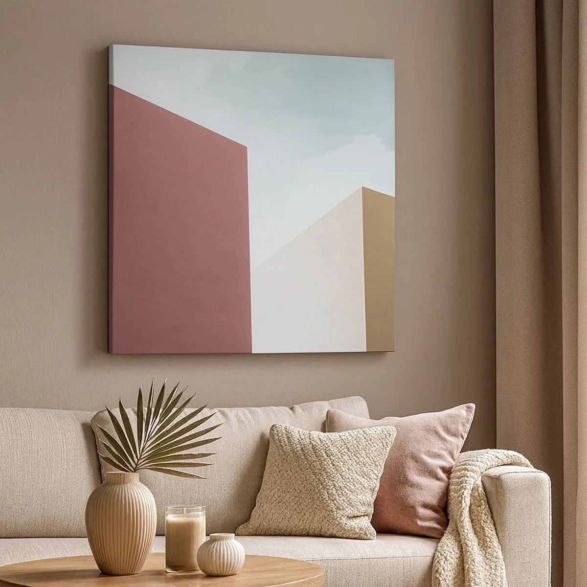 Cuadro sobre lienzo - Impresión de Imagen - Geometría de un verano soleado - 30x30 cm