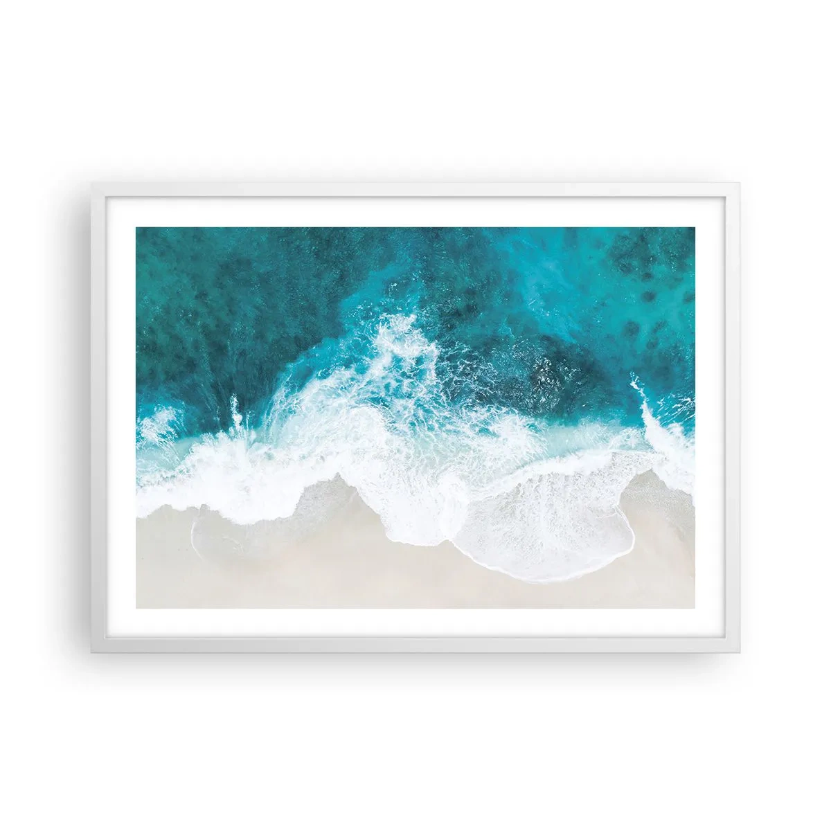 Póster en marco blanco - Una caricia natural - 70x50 cm