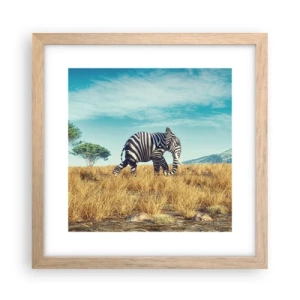 Póster en marco roble claro - El gris ya no está de moda - 30x30 cm