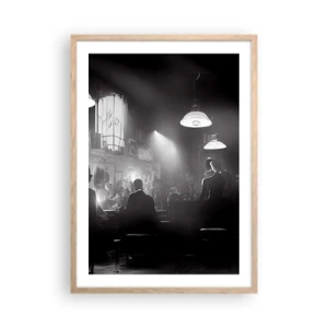 Póster en marco roble claro - En clave de jazz - 50x70 cm