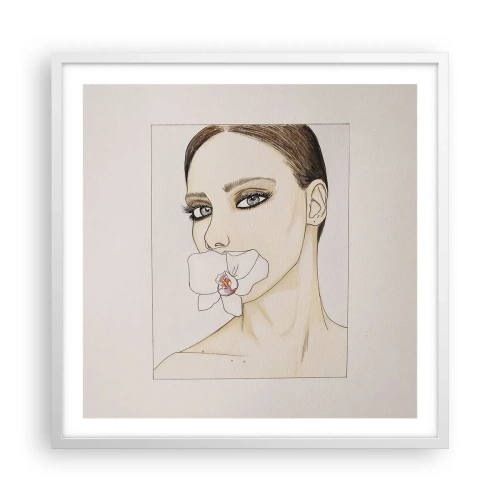 Póster en marco blanco - Elegancia y belleza - 60x60 cm