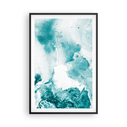 Póster en marco negro - Remansos de azul - 61x91 cm