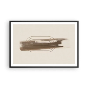 Póster en marco negro - Un soplo de gris - 91x61 cm