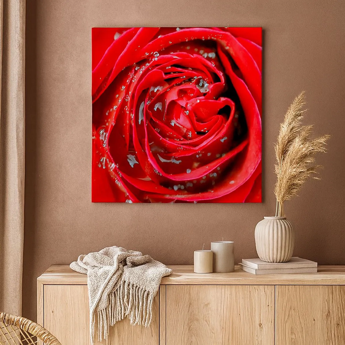 Cuadro sobre lienzo - Impresión de Imagen - En gotas de rocío - 30x30 cm