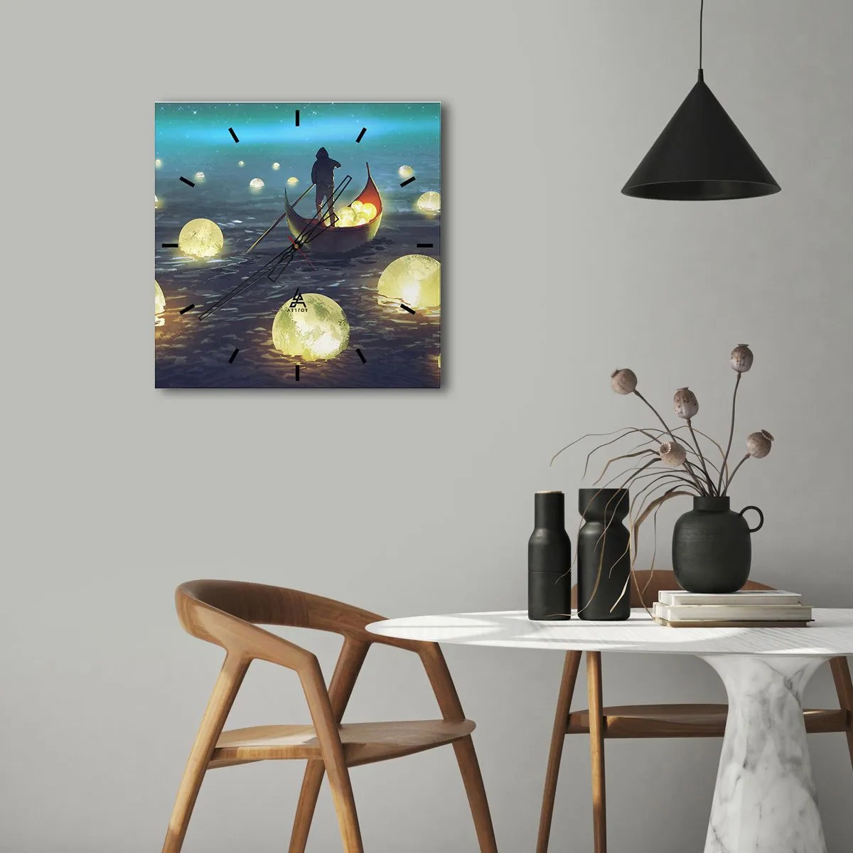 Reloj de pared - Reloj de vidrio - Cosas que los filósofos nunca soñaron - 40x40 cm