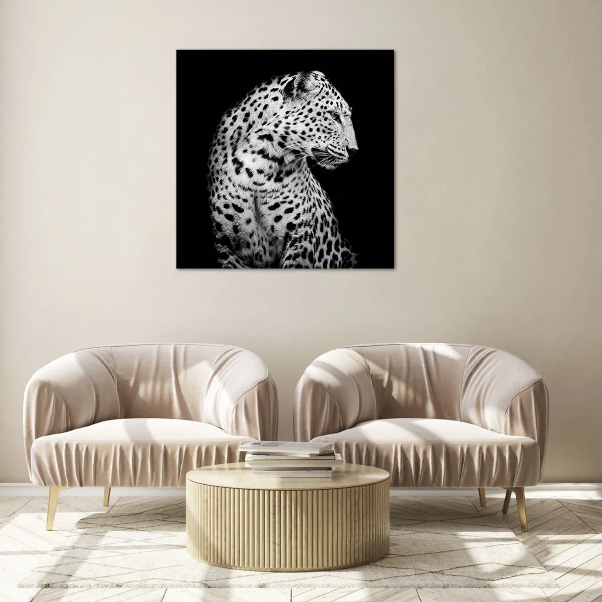 Cuadro sobre vidrio - Impresiones sobre Vidrio - El perfil derecho es perfecto - 50x50 cm