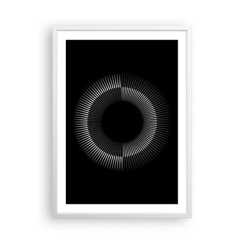 Póster en marco blanco - Sol negro - 50x70 cm