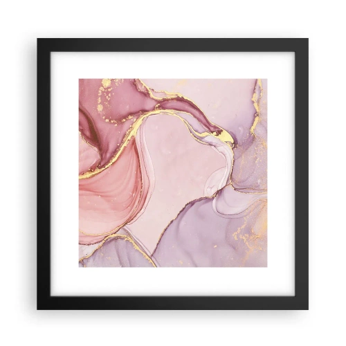 Póster en marco negro - Caricia de colores - 30x30 cm