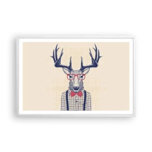 Póster en marco blanco - Una extravagancia lúdica - 91x61 cm