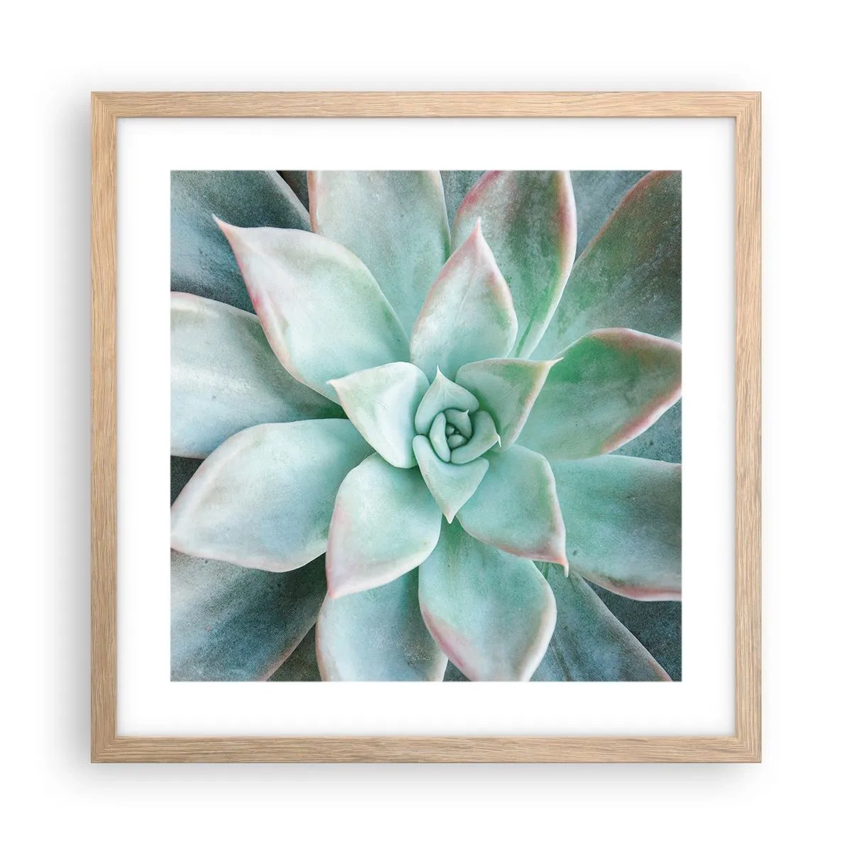 Póster en marco roble claro - El corazón del desierto - 40x40 cm