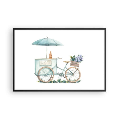 Póster en marco negro - Dulce recuerdo del verano - 91x61 cm