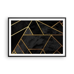 Póster en marco negro - Oscuridad y brillo - 91x61 cm