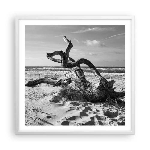 Póster en marco blanco - Escultura marina - 60x60 cm