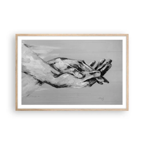 Póster en marco roble claro - El comienzo... - 91x61 cm