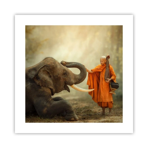 Póster - Un encuentro en un viaje - 40x40 cm