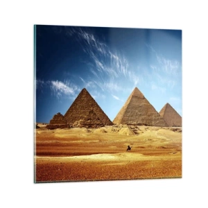 Cuadro sobre vidrio - Impresiones sobre Vidrio - 40 siglos te observan - 70x70 cm