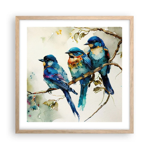 Póster en marco roble claro - ¿Ofendido? - 50x50 cm