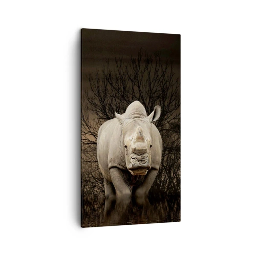 Cuadro sobre lienzo - Impresión de Imagen - El blanco contra la naturaleza - 45x80 cm