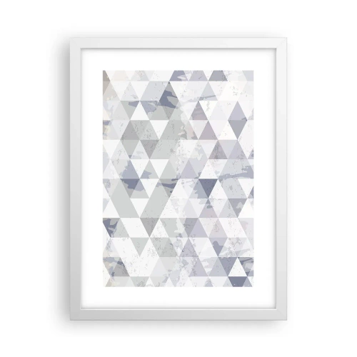 Póster en marco blanco - A ritmo de triángulo - 30x40 cm