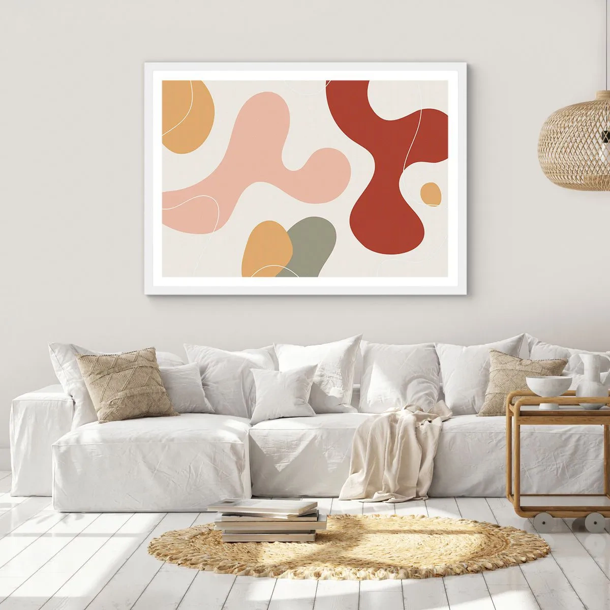 Póster en marco blanco - La esencia de la pintura - 100x70 cm