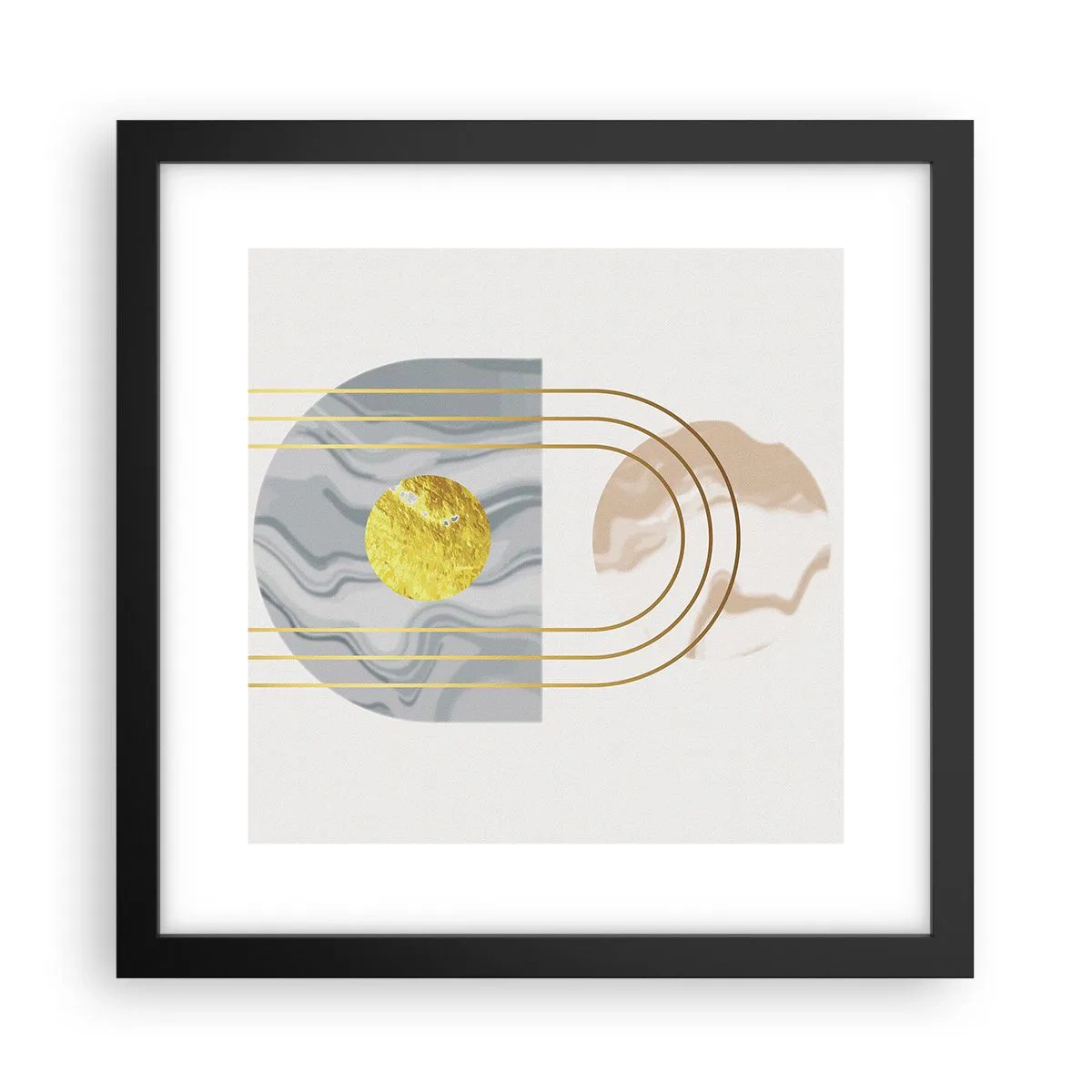 Póster en marco negro - Brillo y resplandor - 30x30 cm