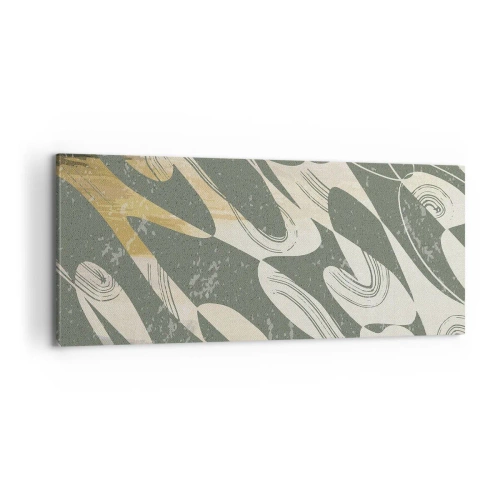 Cuadro sobre lienzo - Impresión de Imagen - Abstracción rítmica - 100x40 cm