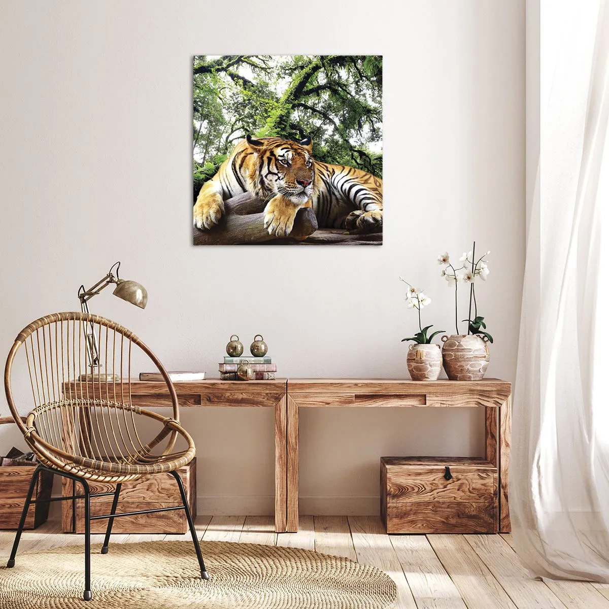 Cuadro sobre lienzo - Impresión de Imagen - Atentamente - 70x70 cm