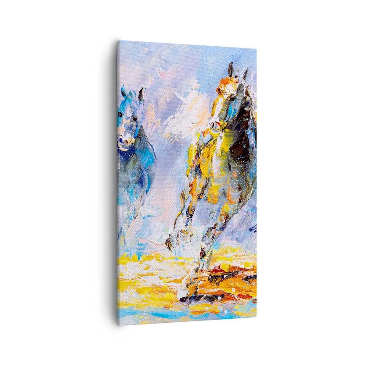 Cuadro sobre lienzo - Impresión de Imagen - Galopando a través del resplandor - 55x100 cm