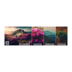 Muestra de fotomural autoadhesivo Deluxe Sticker - Verano en las montañas - Paisaje, Naturaleza, Montañas - 100x30 cm