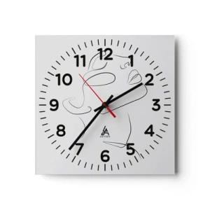 Reloj de pared - Reloj de vidrio - Meandros de un sueño - 40x40 cm