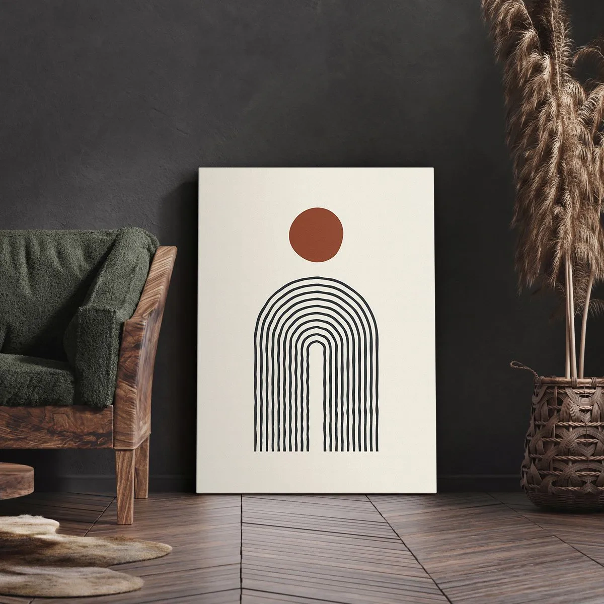 Cuadro sobre lienzo - Impresión de Imagen - Magnetismo de formas y colores - 55x100 cm