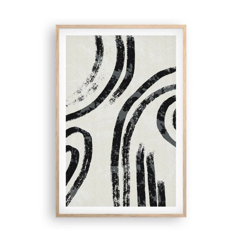 Póster en marco roble claro - A medias - 61x91 cm