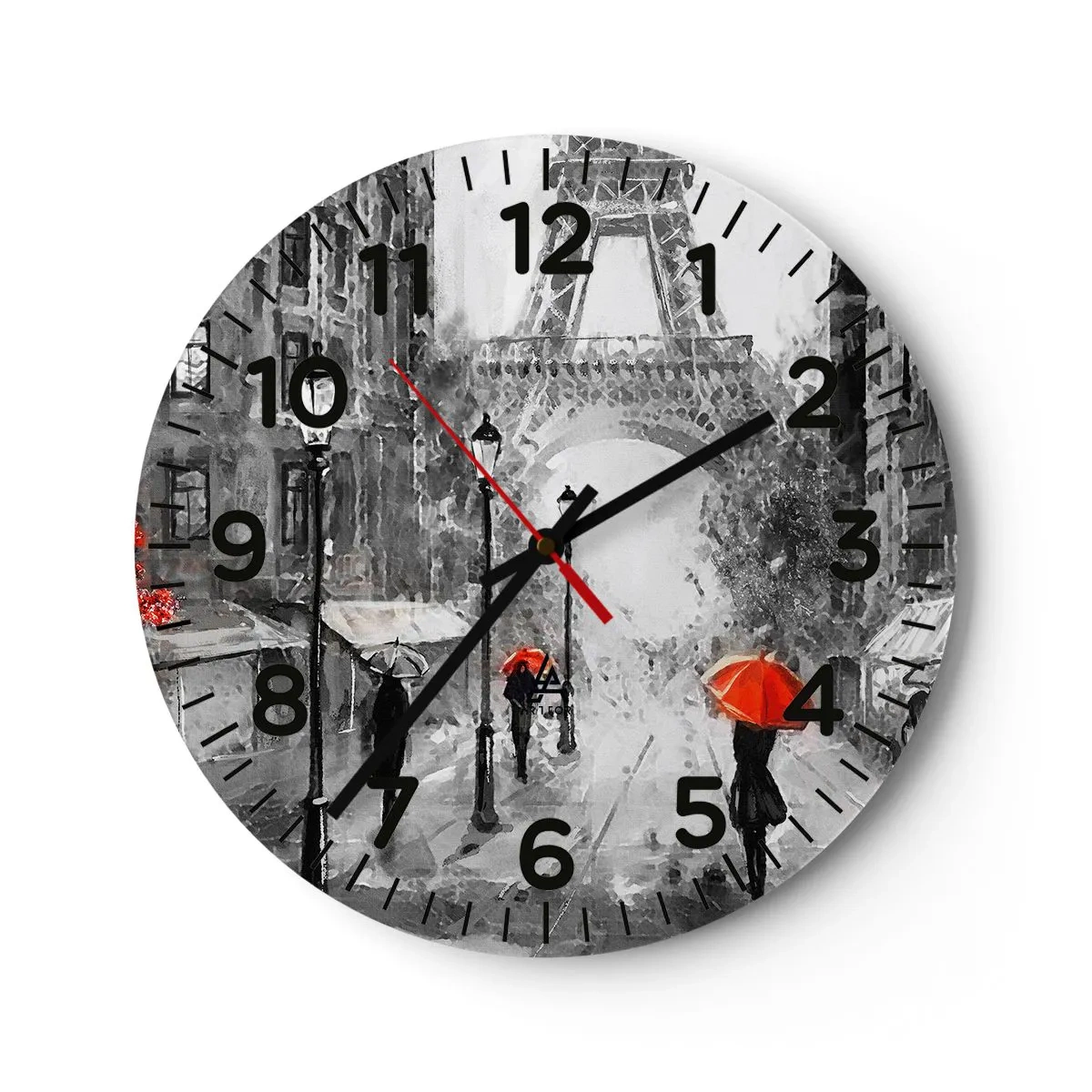 Reloj de pared - Reloj de vidrio - Todos los caminos conducen a ella - 30x30 cm
