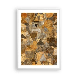 Póster en marco blanco - El mundo en formas - 50x70 cm