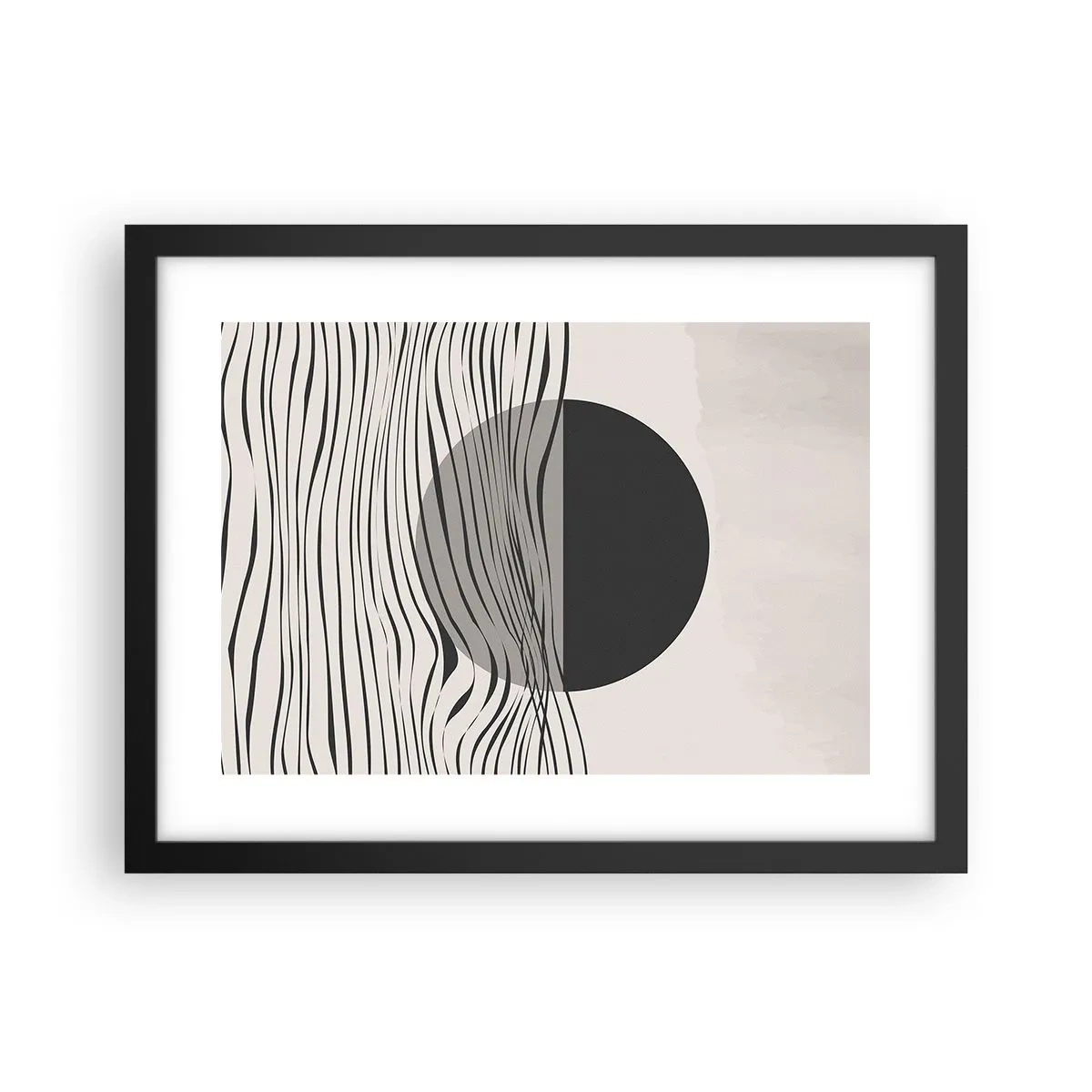 Póster en marco negro - Media composición - 40x30 cm