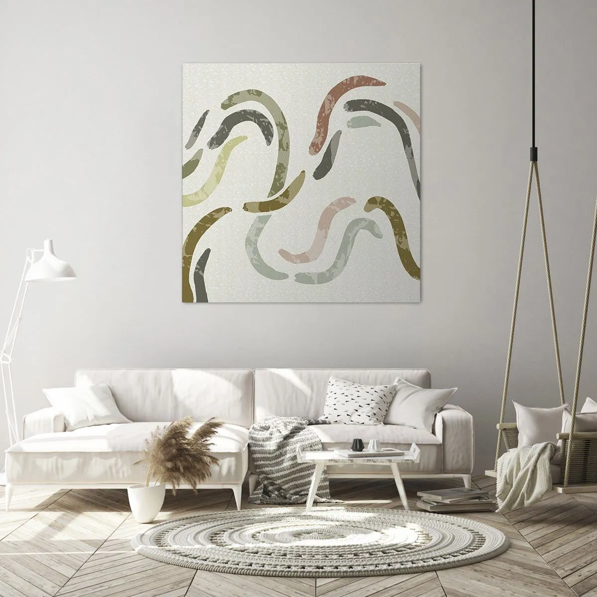 Cuadro sobre lienzo - Impresión de Imagen - La alegre danza de la abstracción - 70x70 cm