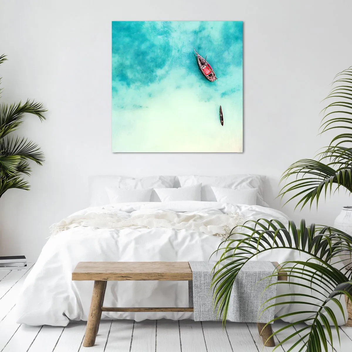 Cuadro sobre lienzo - Impresión de Imagen - Porque en las playas de Zanzíbar, cuando las aguas se desbordan... - 30x30 cm