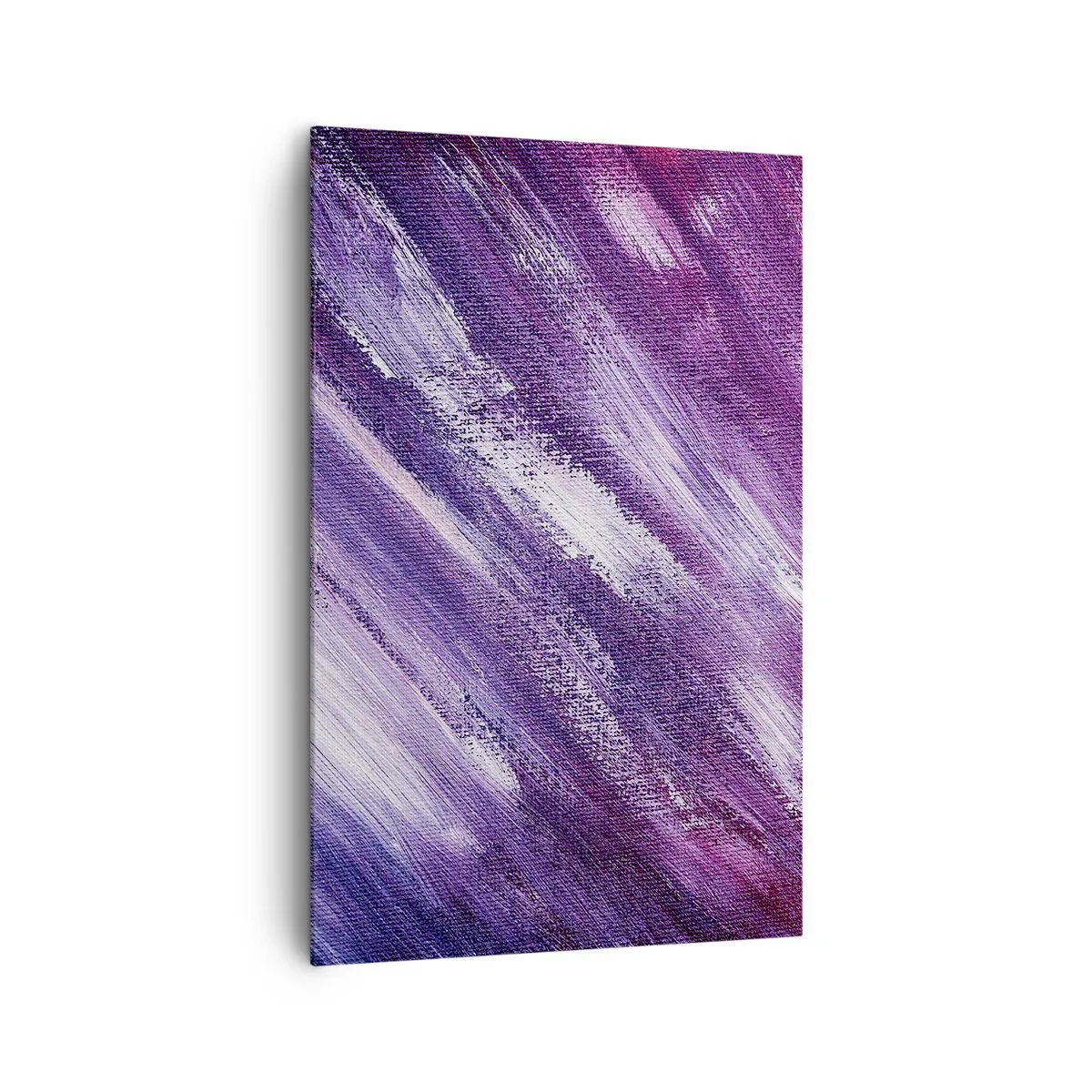 Cuadro sobre lienzo - Impresión de Imagen - Pinceladas abstractas en tonos morados y rosas - 80x120cm - Cuando sopla el viento del sol - Decoración de pared moderna para salón y dormitorio ARTTOR
