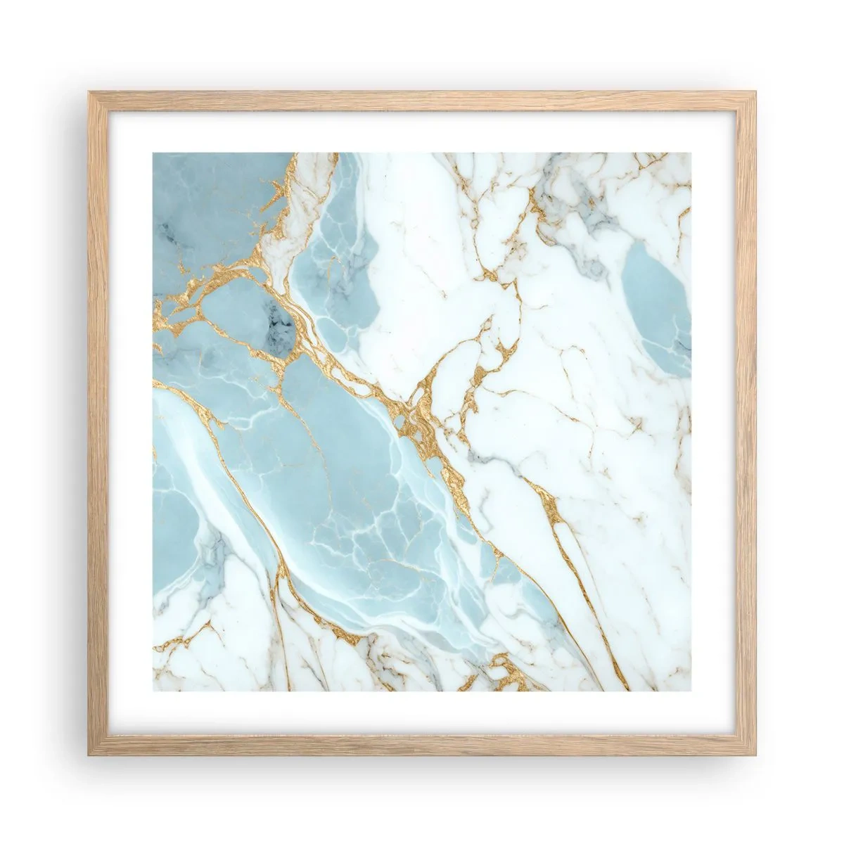 Póster en marco roble claro - Riqueza en la piedra - 50x50 cm