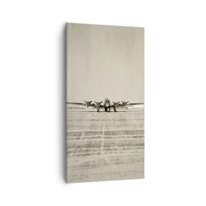 Cuadro sobre lienzo - Impresión de Imagen - Como siempre, preparado - 55x100 cm