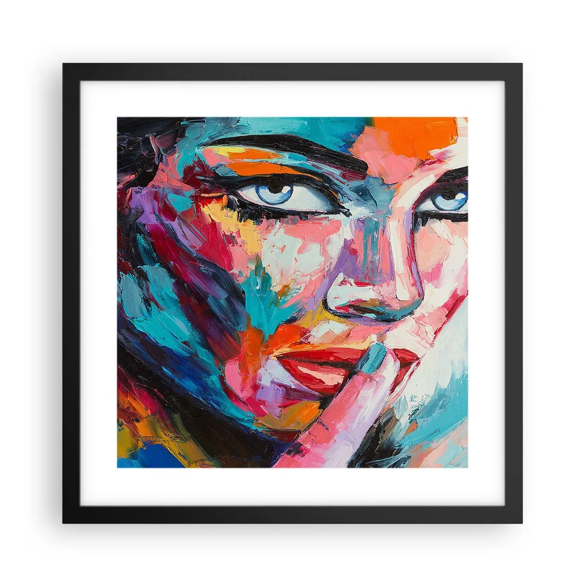 Póster en marco negro - Nuestro primer secreto - 40x40 cm