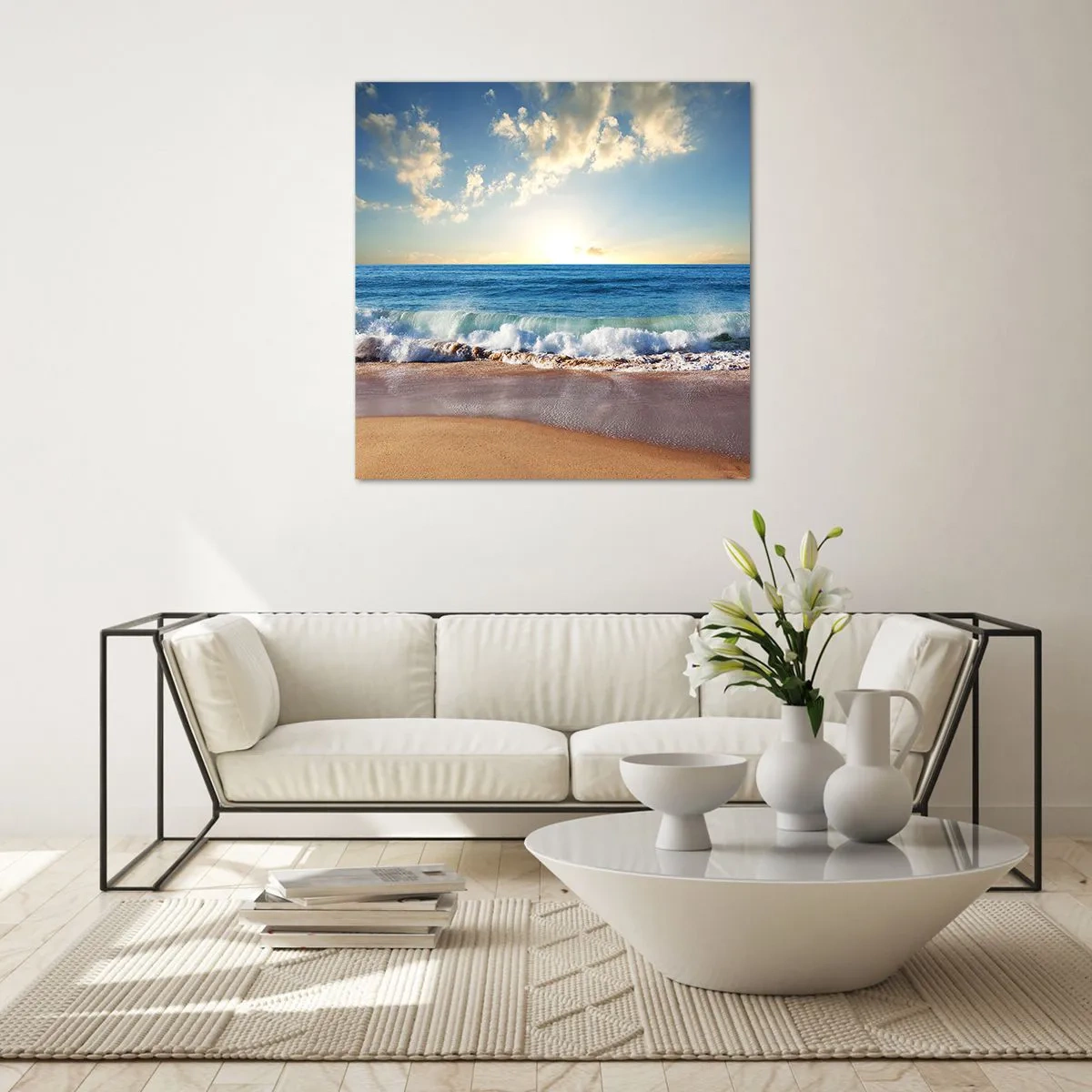 Cuadro sobre vidrio - Impresiones sobre Vidrio - Movimiento y quietud al mismo tiempo - 50x50 cm